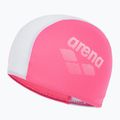 Шапочка для плавання дитяча Arena Polyester II Jr neon pink white 2