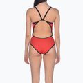 Купальник суцільний жіночий Arena Team Stripe Super Fly Back One Piece red/black 6
