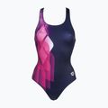 Купальник суцільний жіночий Arena Mirrors Swim Pro Back One Piece L navy/freak rose 4