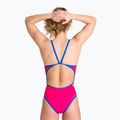 Купальник суцільний жіночий Arena Team Stripe Super Fly Back One Piece freak rose/royal 6