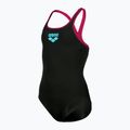 Купальник суцільний дитячий Arena Biglogo Swim Pro Back One Piece black/freak rose 4