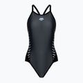 Купальник суцільний жіночий Arena Icons Fast Back Panel asphalt/black/white/black