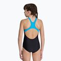 Дитячий злитий купальник арена Multi Pixels New Swim Pro Back чорний/бірюзовий 4