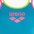 Купальник суцільний жіночий arena One Double Cross Back One Piece turquoise/fluo pink/soft green 3