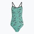 Купальник суцільний жіночий arena Escape Challenge Back black/water blue multi