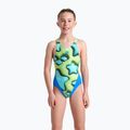 Купальник суцільний дитячий arena Star Shaped Swim Tech л blue river/soft green/multi 5
