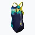 Купальник суцільний дитячий arena Light Tricks Swim Pro Back navy/soft green/multi 3