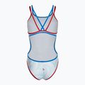 Купальник суцільний жіночий arena One Fireflow Double Cross red/blue river/white multi 2