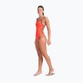 Купальник суцільний жіночий arena Lace Back Solid bright coral/plum 2