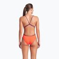 Купальник суцільний жіночий arena Lace Back Solid bright coral/plum 3