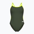 Купальник суцільний жіночий arena Lace Back Solid dark sage/artic lime