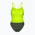 Купальник суцільний жіночий arena Lace Back Solid dark sage/artic lime 2