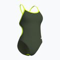 Купальник суцільний жіночий arena Lace Back Solid dark sage/artic lime 3