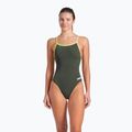 Купальник суцільний жіночий arena Lace Back Solid dark sage/artic lime 5