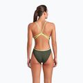 Купальник суцільний жіночий arena Lace Back Solid dark sage/artic lime 7