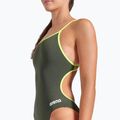 Купальник суцільний жіночий arena Lace Back Solid dark sage/artic lime 8