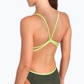 Купальник суцільний жіночий arena Lace Back Solid dark sage/artic lime 9