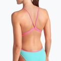 Купальник суцільний жіночий arena Lace Back Solid water/shocking pink 5