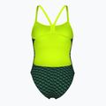 Купальник суцільний жіночий arena Monogram Challenge Back dark sage multi/artic lime 2