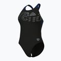 Купальник суцільний жіночі arena Flowing V Back black/navy 4
