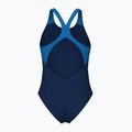 Купальник суцільний жіночі arena Flowing V Back navy/turquoise 2