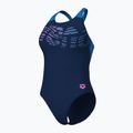 Купальник суцільний жіночі arena Flowing V Back navy/turquoise 4