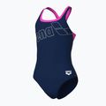 Купальник суцільний жіночі arena Logo Swim Pro navy/shocking pink 4