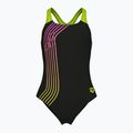 Купальник суцільний дитячий arena Sound Track Swim Pro Back black/artic lime