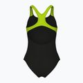 Купальник суцільний дитячий arena Sound Track Swim Pro Back black/artic lime 2
