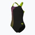 Купальник суцільний дитячий arena Sound Track Swim Pro Back black/artic lime 4