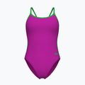 Купальник суцільний жіночий Arena Lace Back Solid very fuchsia/team green