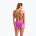 Купальник суцільний жіночий Arena Lace Back Solid very fuchsia/team green 7