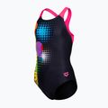 Дитячий суцільний купальник arena Dots Swim Pro Back black multi/black/shocking pink 3