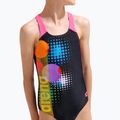 Дитячий суцільний купальник arena Dots Swim Pro Back black multi/black/shocking pink 8
