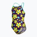 Дитячий суцільний купальник arena Spring Lightdrop Back plum multi/water 3