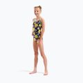 Дитячий суцільний купальник arena Spring Lightdrop Back plum multi/water 6