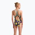 Дитячий суцільний купальник arena Spring Lightdrop Back plum multi/water 7