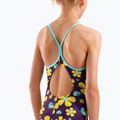 Дитячий суцільний купальник arena Spring Lightdrop Back plum multi/water 9