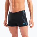 Плавки-боксерки чоловічі arena Graphic Swim Short black/turquoise 8