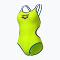 Купальник суцільний жіночий arena One Double Cross Back One Piece artic lime/plum/blue cosmo 3