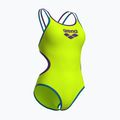 Купальник суцільний жіночий arena One Double Cross Back One Piece artic lime/plum/blue cosmo 4