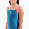 Купальник суцільний дитячий arena Light Drop Solid deep teel/shocking pink/verbena 8