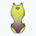 Купальник суцільний жіночий arena One Shaded Print Tech One Back artic lime violetta multi/neon blue