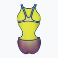Купальник суцільний жіночий arena One Shaded Print Tech One Back artic lime violetta multi/neon blue 2