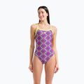 Купальник суцільний жіночий arena Floral Challange Back violet multi/artic lime