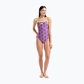 Купальник суцільний жіночий arena Floral Challange Back violet multi/artic lime 2