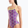 Купальник суцільний жіночий arena Floral Challange Back violet multi/artic lime 4