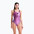 Купальник суцільний жіночий arena Peacock Swim Pro Back multi pink/black