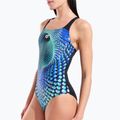 Купальник суцільний жіночий arena Peacock Swim Pro Back multi green/black 4