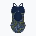 Купальник суцільний дитячий arena Fireflow Lightdrop Back navy/team navy yellow 2